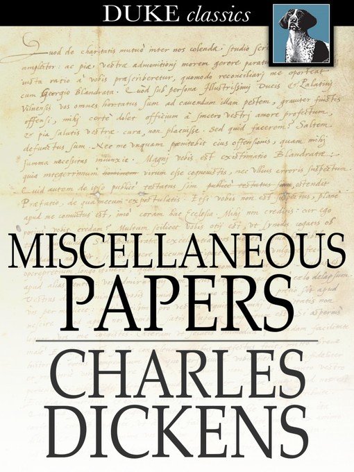 Title details for Miscellaneous Papers by Charles Dickens - Available